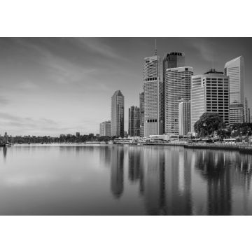 Lais Puzzle - Brisbane. Stadtbild der Skyline von Brisbane bei Sonnenaufgang in Australien in schwarz weiß - 500, 1.000 & 2.000 Teile