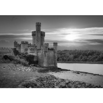 Lais Puzzle - Blackrock Castle und Sternwarte in Cork bei Sonnenuntergang, Irland in schwarz weiß - 500, 1.000 & 2.000 Teile