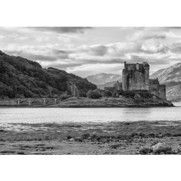 Lais Puzzle - Eilean Donan Castle, Loch Duid, Highlands, Schottland, Vereinigtes Königreich in schwarz weiß - 500, 1.000 & 2.000 Teile