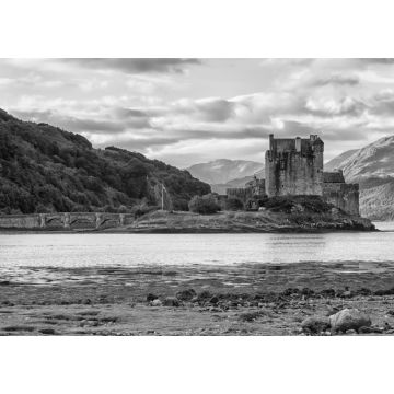 Lais Puzzle - Eilean Donan Castle, Loch Duid, Highlands, Schottland, Vereinigtes Königreich in schwarz weiß - 1.000 Teile