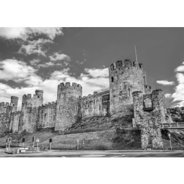 Lais Puzzle - Conwy Castle in Wales, Vereinigtes Königreich in schwarz weiß - 500, 1.000 & 2.000 Teile