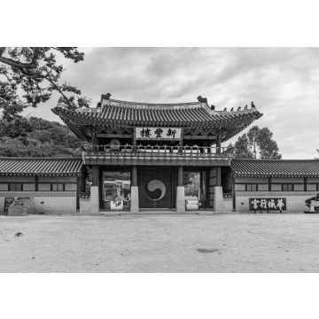 Lais Puzzle - Hwaseong Haenggung Palast in Suwon, Republik Korea in schwarz weiß - 500, 1.000 & 2.000 Teile