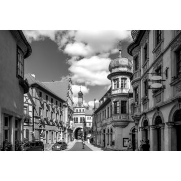 Lais Puzzle - Altstadt, Marktbreit, Bayern, Deutschland in schwarz weiß - 2.000 Teile