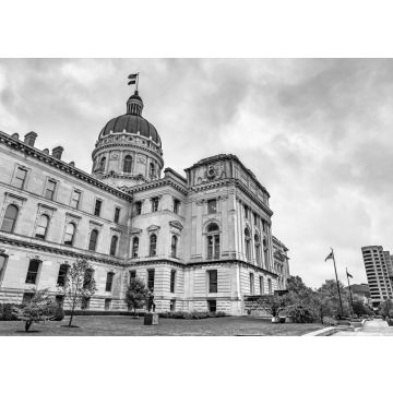 Lais Puzzle - Das Indiana Statehouse in Indianapolis in schwarz weiß - 500, 1.000 & 2.000 Teile