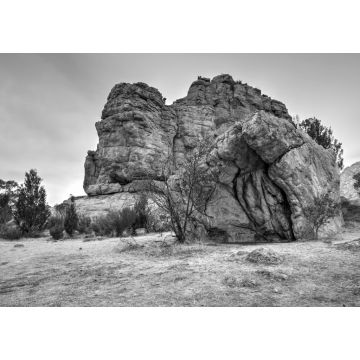 Lais Puzzle - Felsformation im Mount Arapiles State Park in der Region Wimmera in Victoria, Australien - ein bekanntes Ziel für Kletterer in schwarz weiß - 1.000 Teile