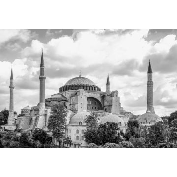 Lais Puzzle - Architektur und Hagia Sophia Museum an einem sonnigen Tag in Eminonu, istanbul, Türkei in schwarz weiß - 2.000 Teile