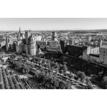 Lais Puzzle - Palast Real in Olite. Navarra, Spanien in schwarz weiß - 2.000 Teile