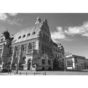 Lais Puzzle - Rathaus der Stadt Recklinghausen in Nordrhein-Westfalen in schwarz weiß - 500, 1.000 & 2.000 Teile