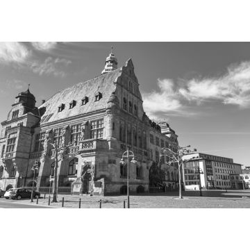 Lais Puzzle - Rathaus der Stadt Recklinghausen in Nordrhein-Westfalen in schwarz weiß - 2.000 Teile