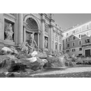 Lais Puzzle - Der berühmte Trevi-Brunnen oder Fontana de Trevi im Zentrum von Rom in schwarz weiß - 1.000 Teile