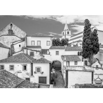 Lais Puzzle - Malerische Sommerlandschaft in Obidos, Bezirk Leiria, Portugal. in schwarz weiß - 500, 1.000 & 2.000 Teile