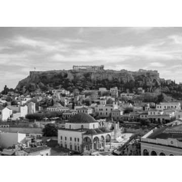 Lais Puzzle - Athen, Griechenland. Akropolis-Felsen und Monastiraki-Platz in schwarz weiß - 500, 1.000 & 2.000 Teile