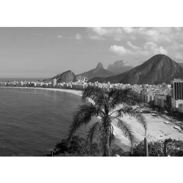 Lais Puzzle - Panoramablick auf die Copacabana in Rio de Janeiro, Brasilien in schwarz weiß - 500, 1.000 & 2.000 Teile