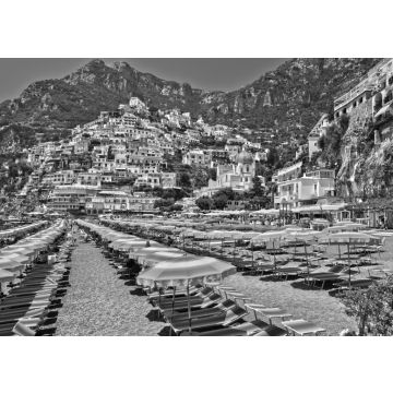 Lais Puzzle - Stadt Positano an der Amalfiküste in schwarz weiß - 500, 1.000 & 2.000 Teile