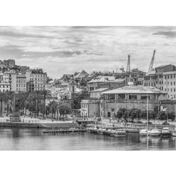 Lais Puzzle - Genua Hafen Meerblick mit Yachten in schwarz weiß - 500, 1.000 & 2.000 Teile