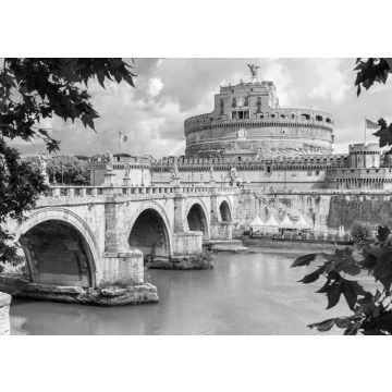 Lais Puzzle - Engelsburg und Brücke über den Tiber in Rom in schwarz weiß - 500, 1.000 & 2.000 Teile