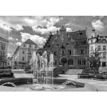 Lais Puzzle - Magistratsplatz der Stadt Walbrzych, Niederschlesien, Polen in schwarz weiß - 500, 1.000 & 2.000 Teile
