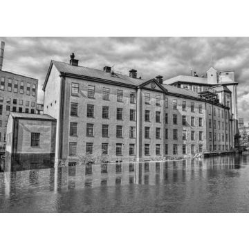 Lais Puzzle - Industriegebäude in Norrköping, Schweden in schwarz weiß - 500, 1.000 & 2.000 Teile