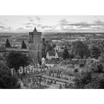 Lais Puzzle - Blick auf den Friedhof hinter der Church of the Holy Rude, in Stirling, Schottland in schwarz weiß - 500, 1.000 & 2.000 Teile