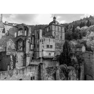 Lais Puzzle - Farbfoto der mittelalterlichen Burg in Heidelberg in schwarz weiß - 500, 1.000 & 2.000 Teile