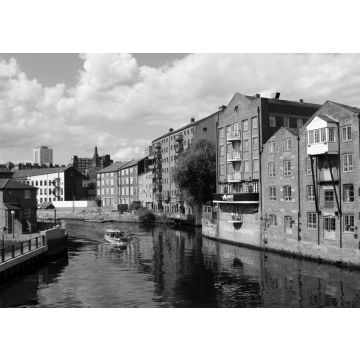 Lais Puzzle - Historische Lagerhäuser am Fluss Aire, Leeds in schwarz weiß - 500, 1.000 & 2.000 Teile