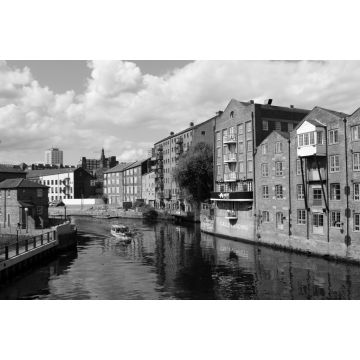 Lais Puzzle - Historische Lagerhäuser am Fluss Aire, Leeds in schwarz weiß - 2.000 Teile