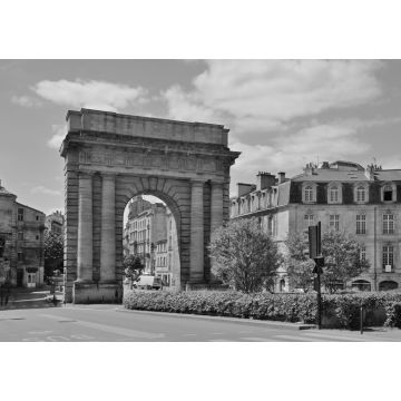 Lais Puzzle - Berühmtes Stadttor Porte de Bourgogne in Bordeaux in schwarz weiß - 1.000 Teile