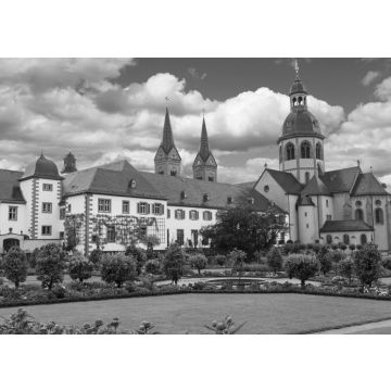 Lais Puzzle - Kloster Seligenstadt : Benediktinerabtei und Garten. in schwarz weiß - 500, 1.000 & 2.000 Teile