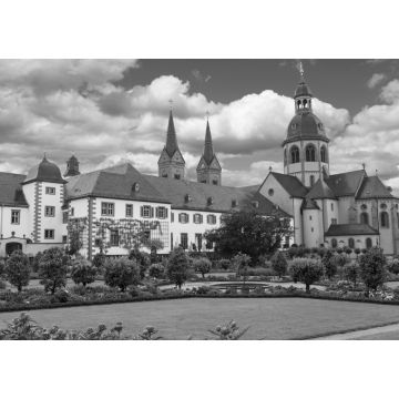 Lais Puzzle - Kloster Seligenstadt : Benediktinerabtei und Garten. in schwarz weiß - 1.000 Teile