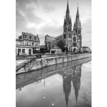 Lais Puzzle - Hauptplatz von Chalons en Champagne, Frankreich in schwarz weiß - 500, 1.000 & 2.000 Teile