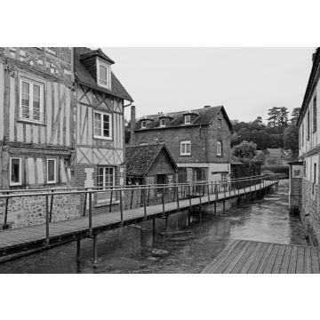 Lais Puzzle - romantisches Bernay in der Normandie, Frankreich in schwarz weiß - 500, 1.000 & 2.000 Teile