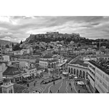 Lais Puzzle - Blick auf die Akropolis und das Viertel Monastiraki in Athen von oben in schwarz weiß - 500, 1.000 & 2.000 Teile