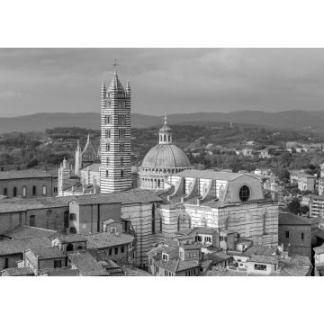 Lais Puzzle - Siena. Die Kathedrale an einem sonnigen Nachmittag in schwarz weiß - 1.000 Teile
