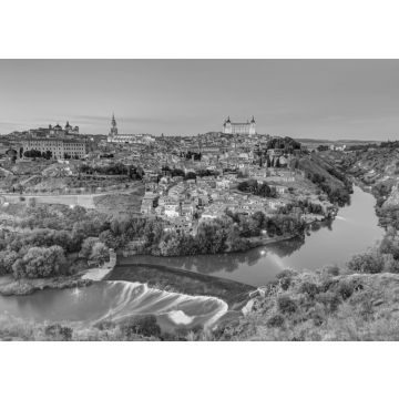 Lais Puzzle - Die Altstadt von Toledo in Spanien in der Abenddämmerung in schwarz weiß - 500, 1.000 & 2.000 Teile