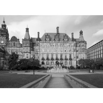 Lais Puzzle - Rathaus von Sheffield, South Yorkshire, England in schwarz weiß - 500, 1.000 & 2.000 Teile