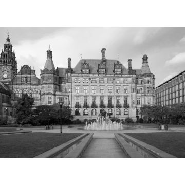 Lais Puzzle - Rathaus von Sheffield, South Yorkshire, England in schwarz weiß - 1.000 Teile