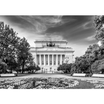 Lais Puzzle - Alexandrinsky-Theater, Sankt-Petersburg, Russland in schwarz weiß - 500, 1.000 & 2.000 Teile
