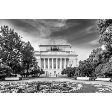 Lais Puzzle - Alexandrinsky-Theater, Sankt-Petersburg, Russland in schwarz weiß - 2.000 Teile