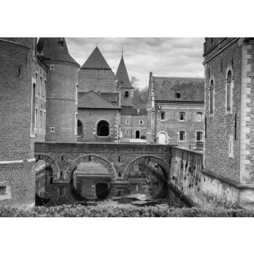 Lais Puzzle - Schloss Alden Biese in Hasselt, Belgien in schwarz weiß - 500, 1.000 & 2.000 Teile