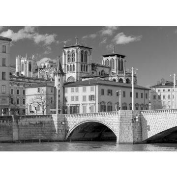Lais Puzzle - Lyon. Die Uferpromenade der Stadt in schwarz weiß - 500, 1.000 & 2.000 Teile