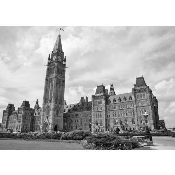 Lais Puzzle - Friedensturm (offiziell: Turm des Sieges und des Friedens) des Parlamentsgebäudes, Ottawa, Ontario, Kanada in schwarz weiß - 500, 1.000 & 2.000 Teile