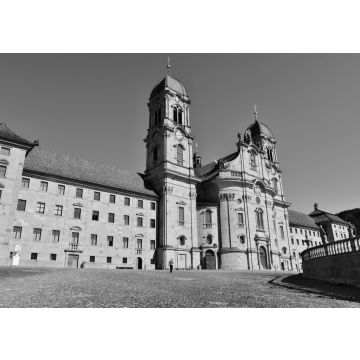 Lais Puzzle - Kloster Einsiedeln, Schweiz in schwarz weiß - 500, 1.000 & 2.000 Teile