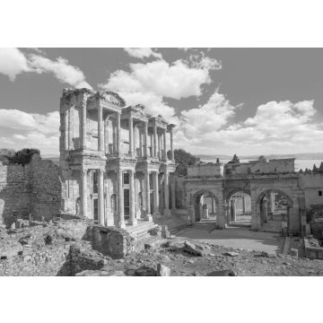 Lais Puzzle - Celsus-Bibliothek in Ephesus, Türkei in schwarz weiß - 500, 1.000 & 2.000 Teile