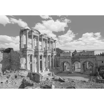 Lais Puzzle - Celsus-Bibliothek in Ephesus, Türkei in schwarz weiß - 1.000 Teile