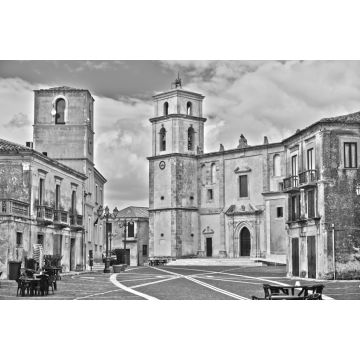 Lais Puzzle - Architektur von Santa Severina in der Provinz Croton in schwarz weiß - 2.000 Teile