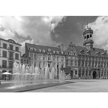 Lais Puzzle - Mons, Wallonie, Belgien in schwarz weiß - 500, 1.000 & 2.000 Teile