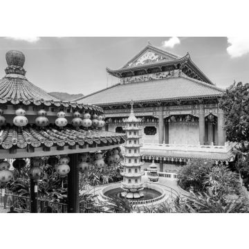 Lais Puzzle - Kek Lok si Tempel in Georgetown Penang, Malaysia in schwarz weiß - 500, 1.000 & 2.000 Teile