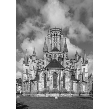 Lais Puzzle - Kathedrale von Coutances, Frankreich in schwarz weiß - 1.000 Teile