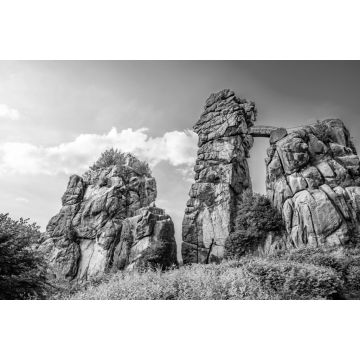 Lais Puzzle - Externsteine im Teutoburger Wald, Deutschland in schwarz weiß - 2.000 Teile