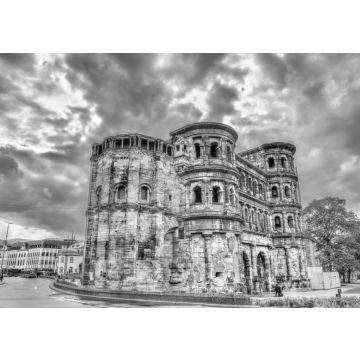 Lais Puzzle - Die Porta Nigra, ein großes römisches Stadttor in Trier, Deutschland in schwarz weiß - 500, 1.000 & 2.000 Teile